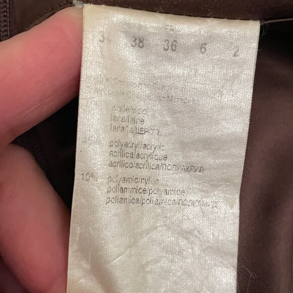 Hugo Boss Tweed Wool blend Miniskirt in Brown/Tan-Size 2 - Picture 4 of 10